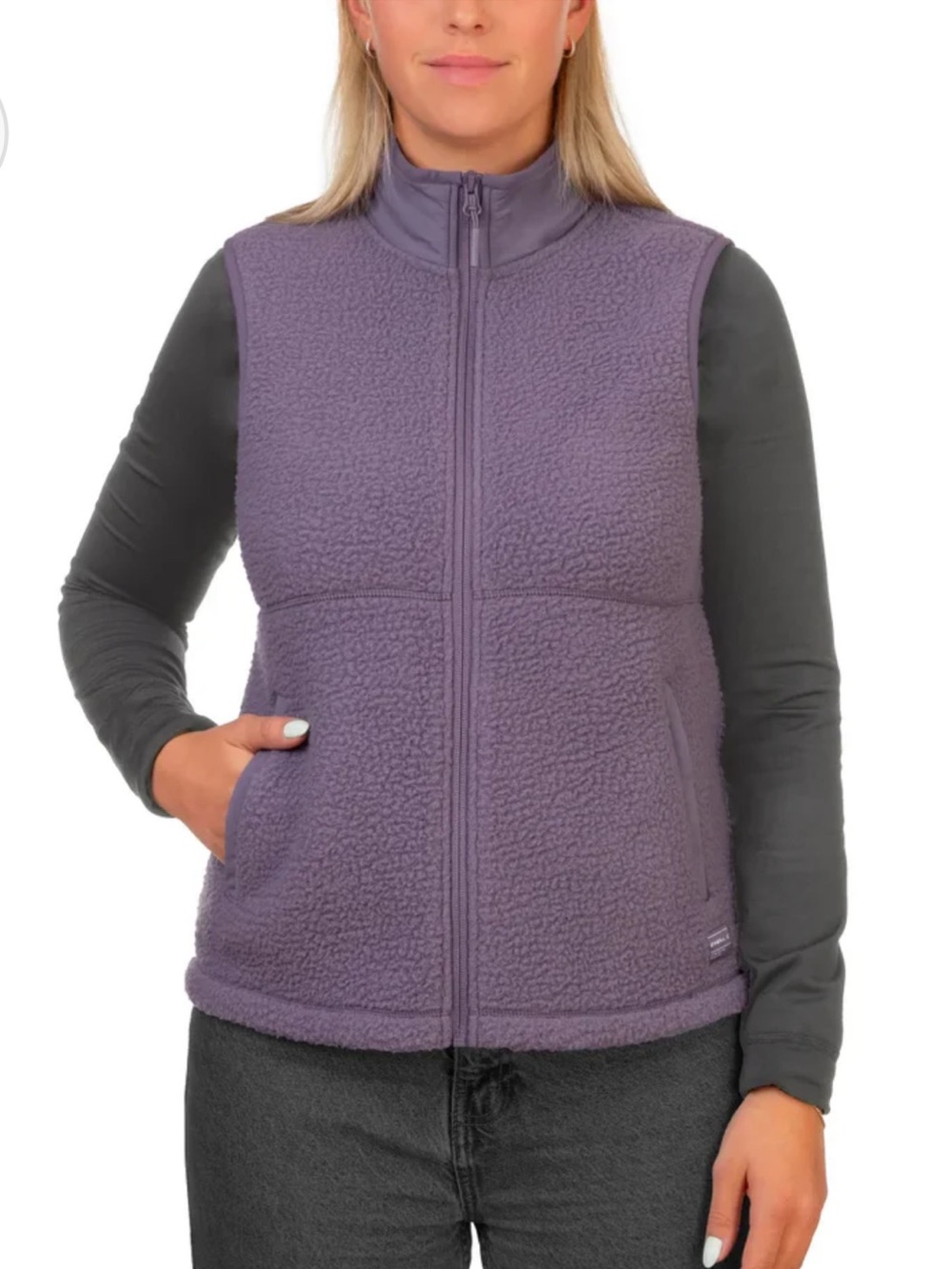 O'Neill Lavender Sherpa Fleece Vest - Zip Front